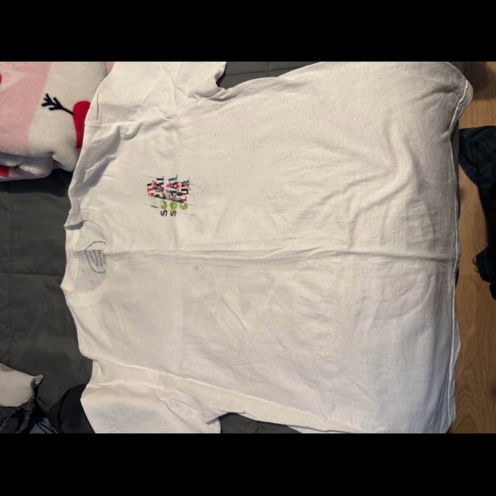 Anti Social Social Club White Tee with Multicolor Logo
